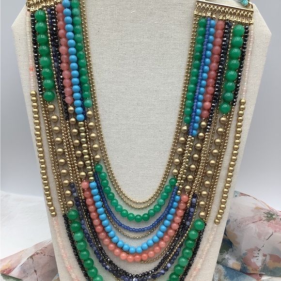 Stella &Dot Zahara  Semi Precious  Bib Necklace - Picture 3 of 4